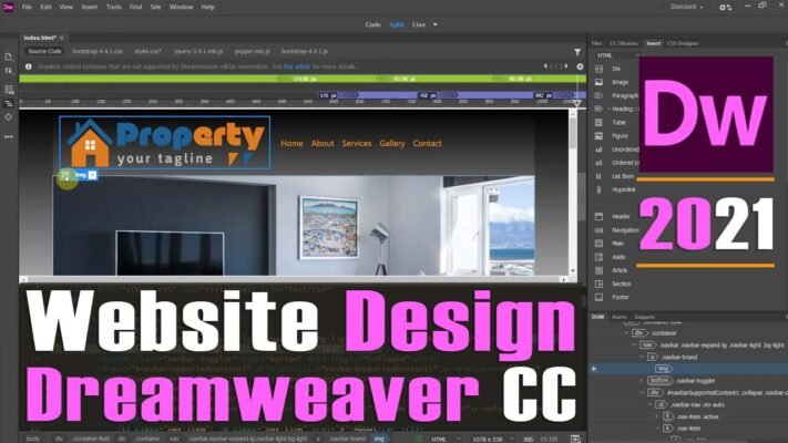 How to Make a Responsive Website Design in Dreamweaver CC 2021 | Beginners Tutorial 18 How to make a website in dreamweaver cc 2021c