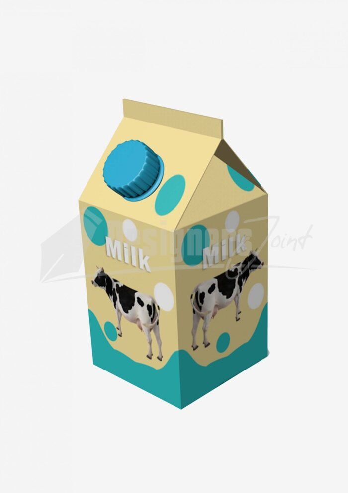 C4D 3D Milk/Juice Box With UV Mapping