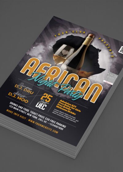 African Night Party Flyer PSD Template