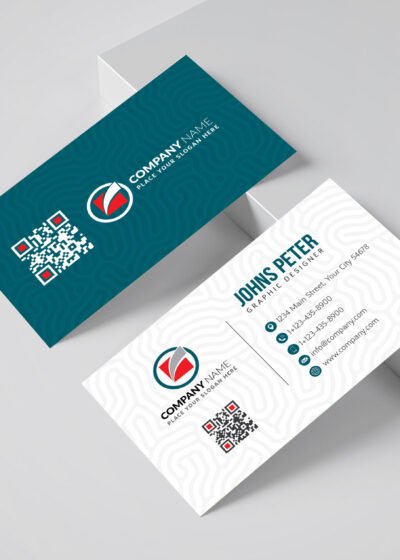 Clear Corporate Business Card Template Blue scaled