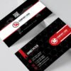 Corporate Business Card Template Ai Design Black
