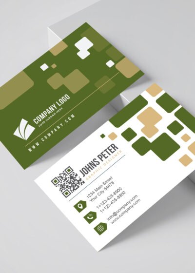 Creative Corporate Business Card Design Green 01 1 scaled