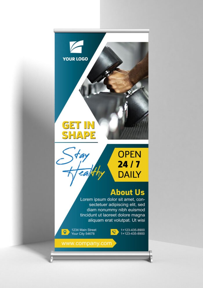 Gym Roll Up Banner Blue 1 scaled