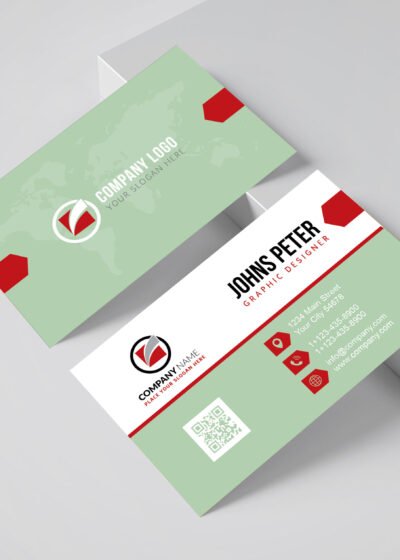 Professional Business Card Template Green 01 1 scaled