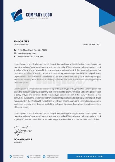 Corporate letterhead 7 Corporate Letterhead blue 10
