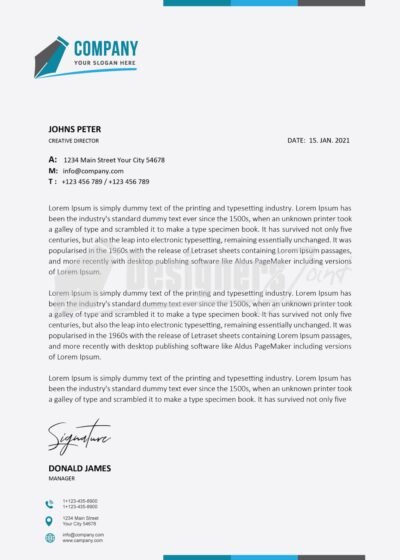 Corporate Letterhead blue 4