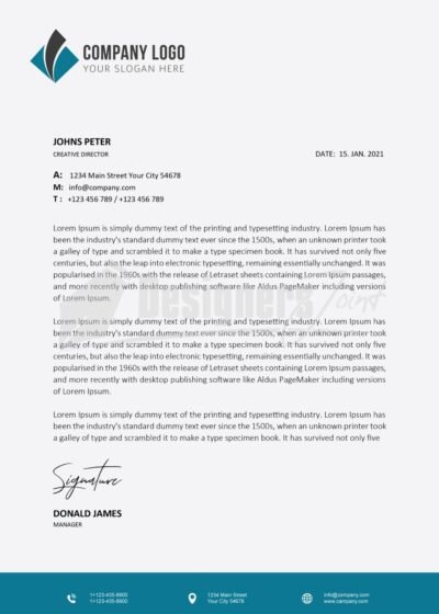 Corporate Letterhead blue 5