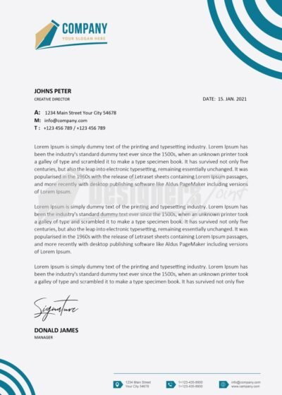 Beautiful Corporate Letterhead 5 Corporate Letterhead blue 6