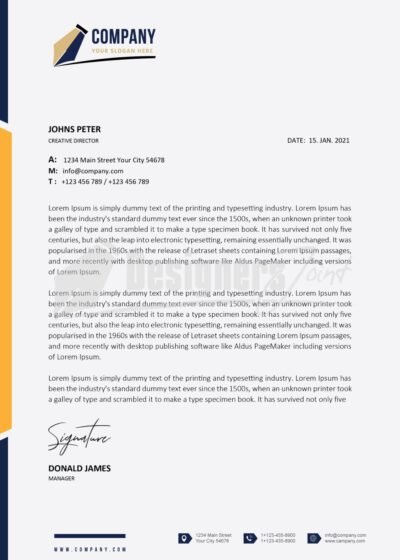 Corporate Letterhead blue 9