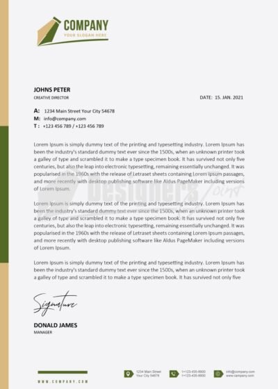 Corporate Letterhead green 13