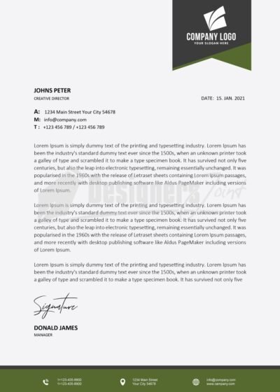 Corporate Letterhead 6 Corporate Letterhead green 8