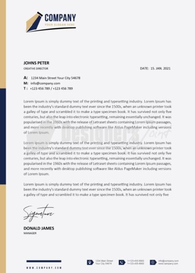 Corporate Letterhead navy blue 1