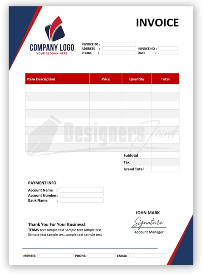 Best Simple Microsoft Word Invoice Template