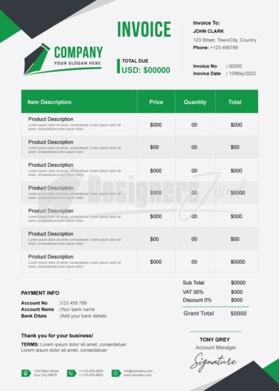 Invoice green 3