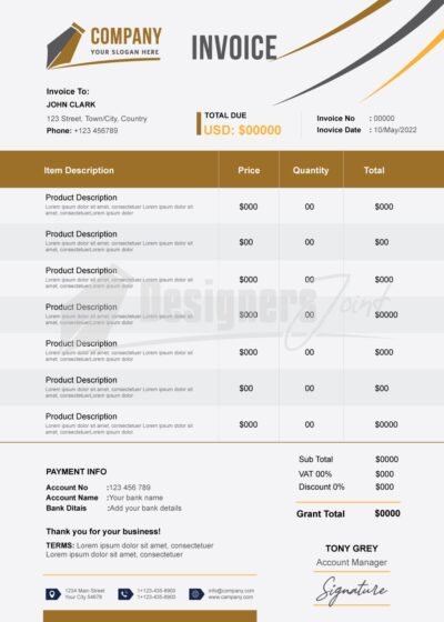 Invoice orange 3