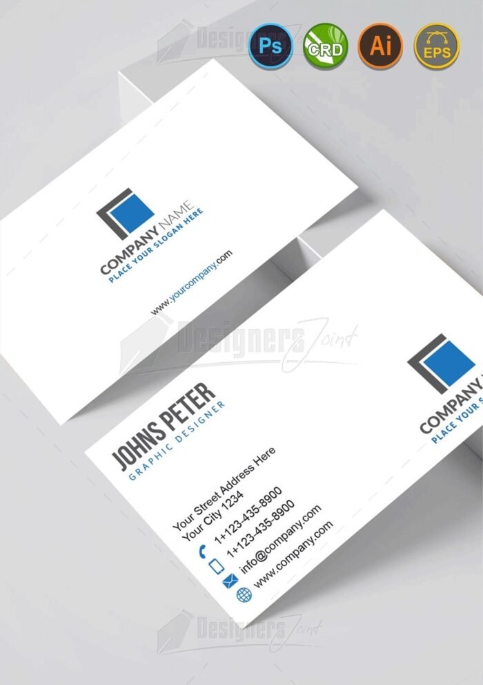 Simple Business Card Blue 1