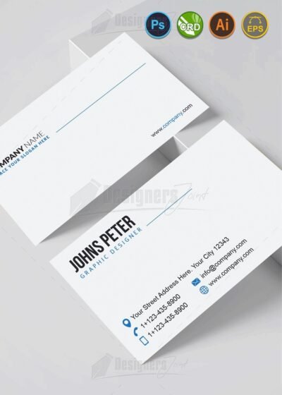 Simple Business Card Blue