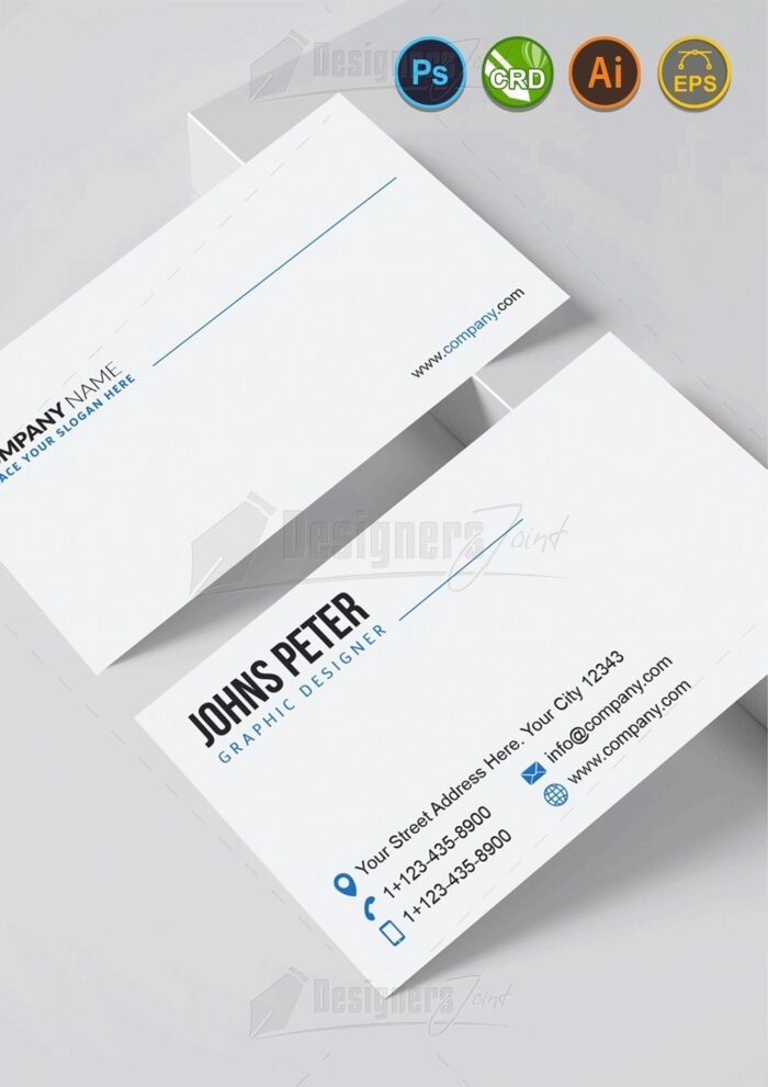 Simple Business Card Blue