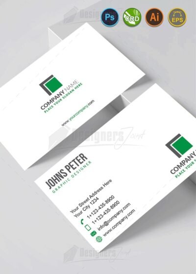 Simple Business Card Green 1