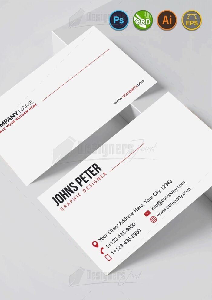 Simple Business Card Red