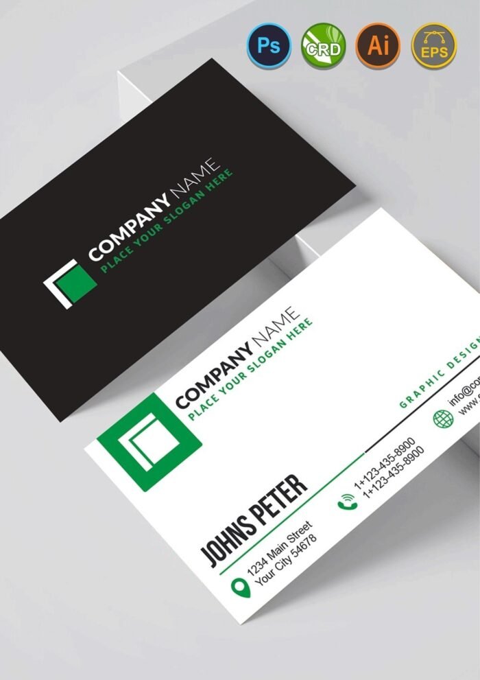 Simple Business Cards Green 2