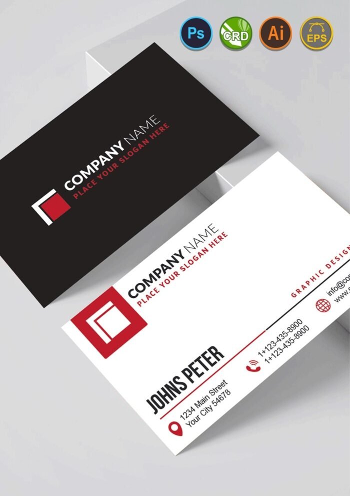 Simple Business Cards Red 2