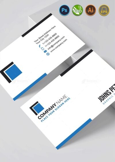 simple business card blue 2