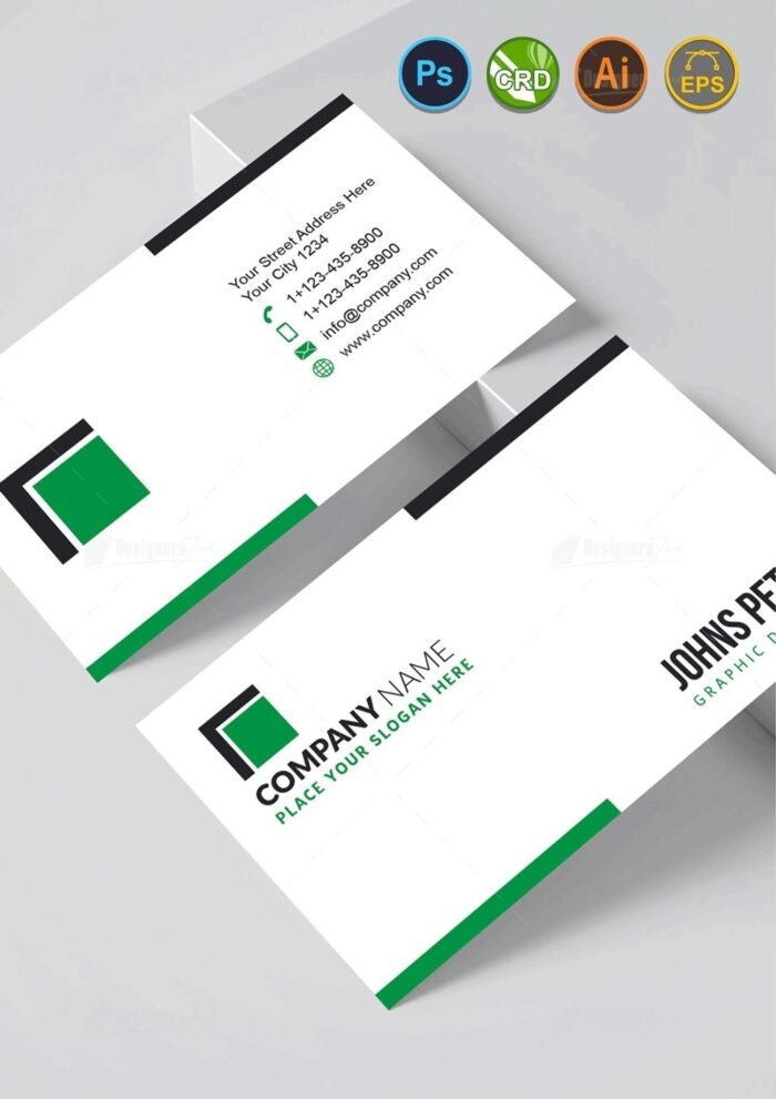 simple business card green 2