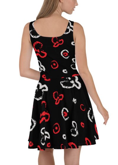 all over print skater dress white back 60bf24aa82116