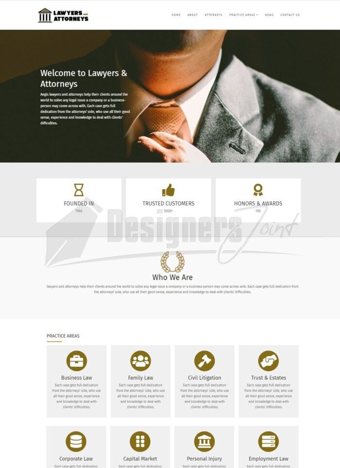 Lawyers and Attorneys Joomla 3 Site