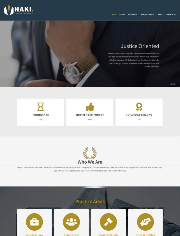 Haki Lawyers Website Joomla 4