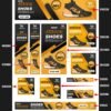 13 Shoes Sale Google Banner Ads - PSD Template