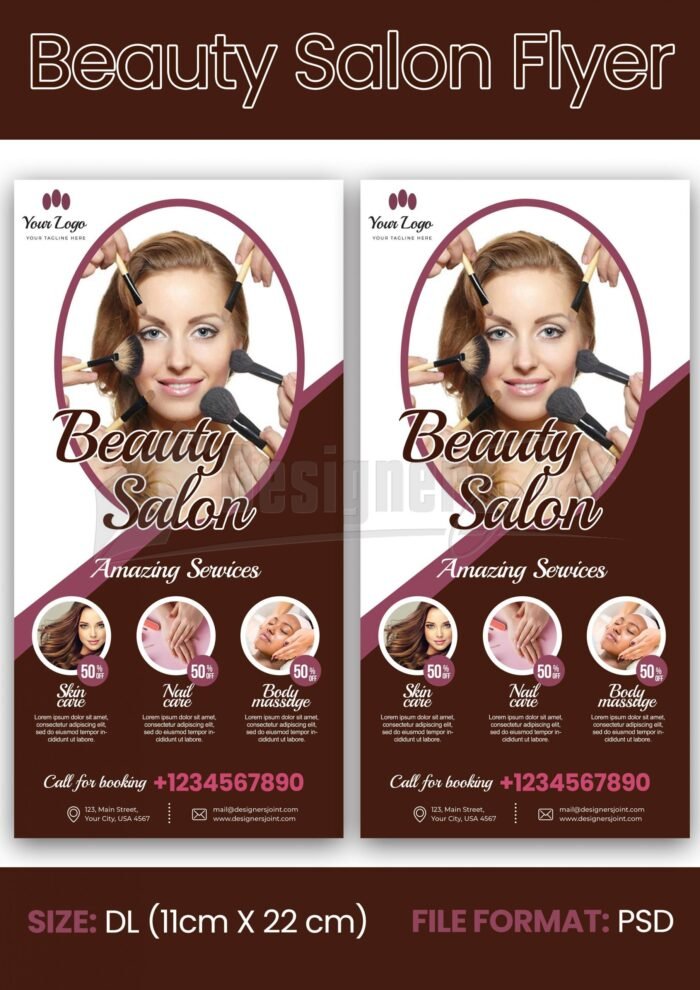 Spa Beauty Salon Rack Card DL Flyer