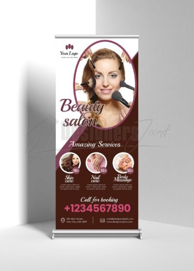 Beauty Salon & Spa Roll Up Banner PSD