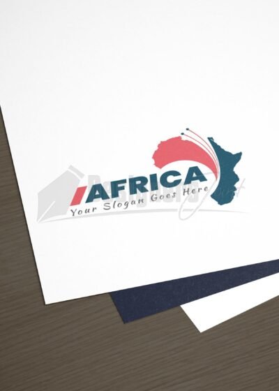 Africa Map Logo Tech