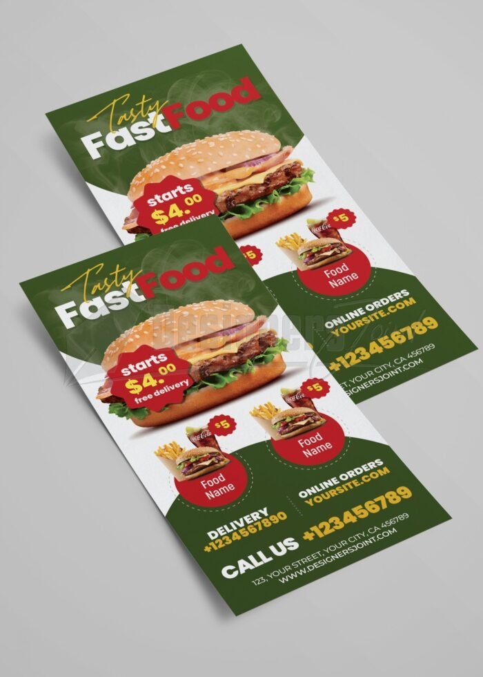 Fast Food Restaurant Menu DL Flyer