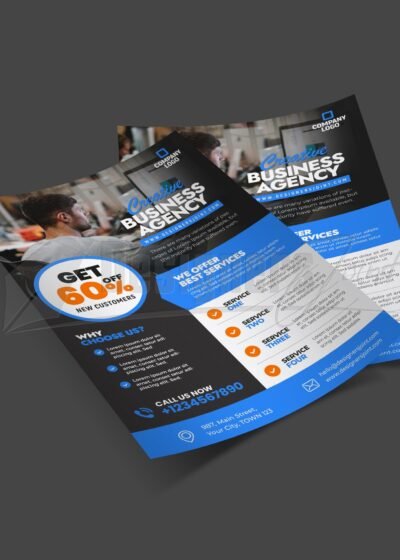 Modern Corporate Business Flyer PSD Template (4 Color Variation)