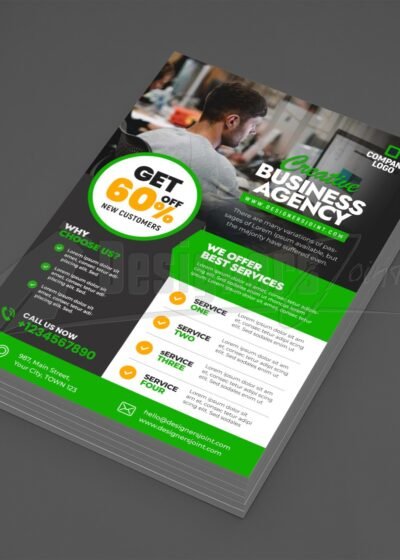 Modern Corporate Business Flyer PSD Template (4 Color Variation)