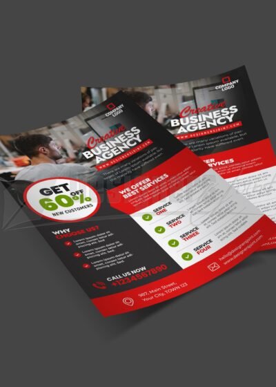Modern Corporate Business Flyer PSD Template (4 Color Variation)