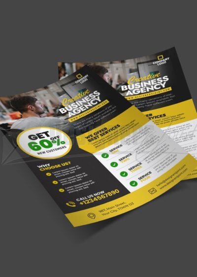 Modern Corporate Business Flyer PSD Template (4 Color Variation)