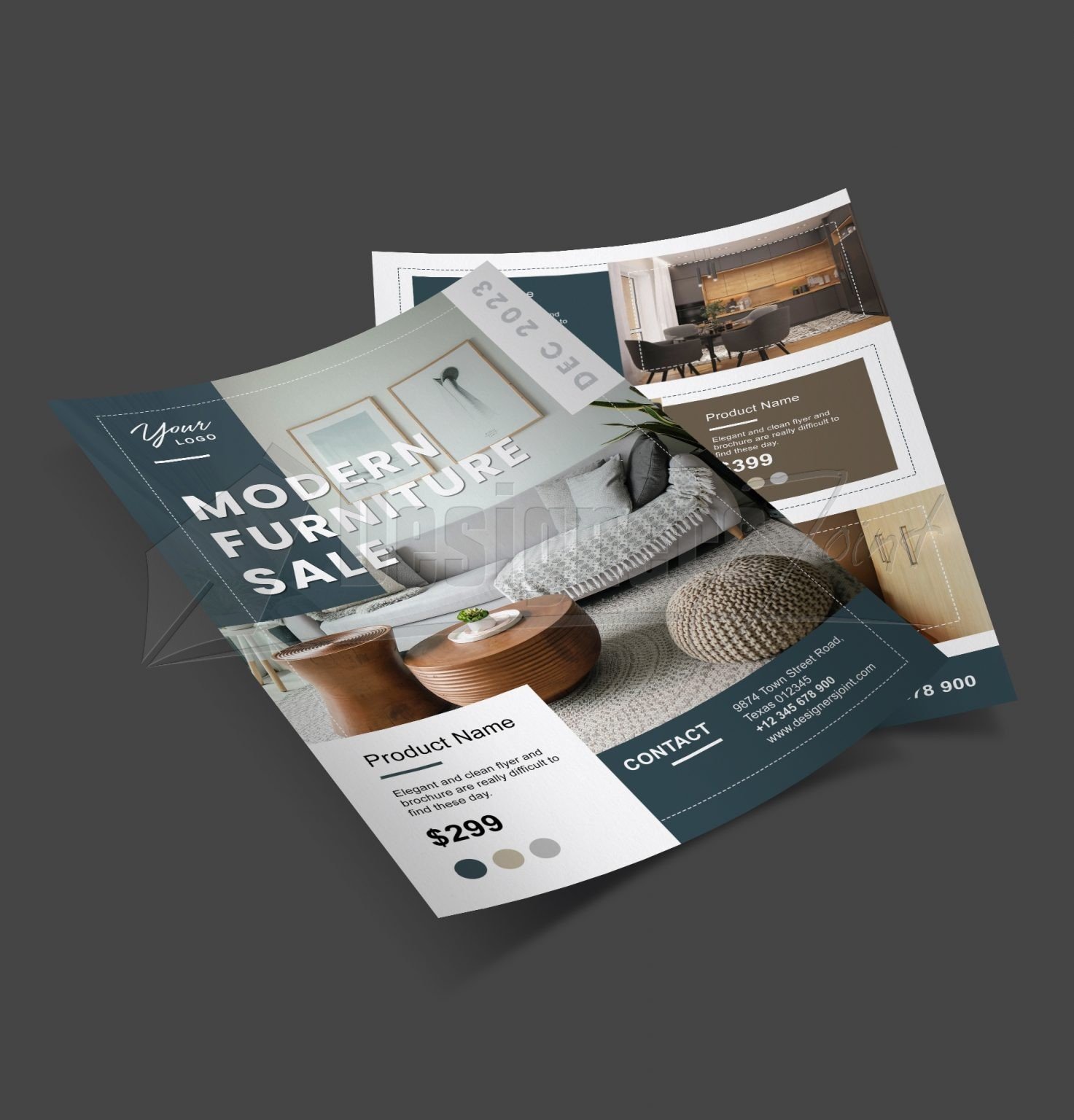 Interior Design or Furniture Sale Flyer PSD Template | DesignersJoint.Com