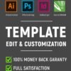 Photoshop, Illustrator, CorelDraw, InDesign Template Editing & Customization