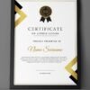 Black & Golden Degree/Diploma/Appreciation Certificate Template