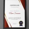 Maroon & Golden Graduation Certificate Template