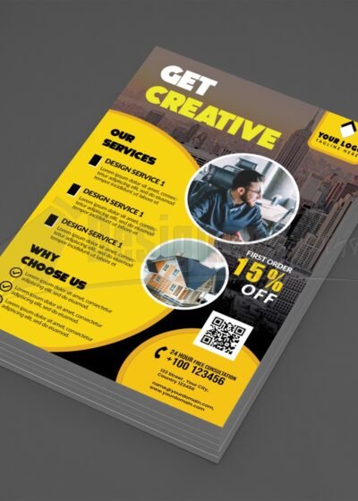 Get Creative Corporate Flyer PSD Template