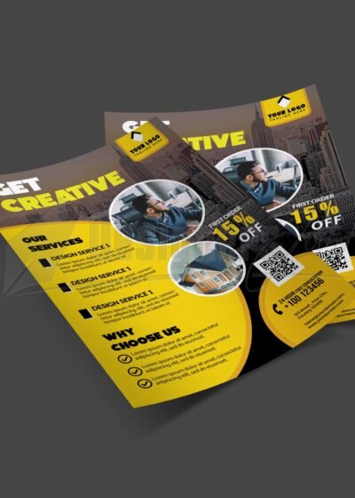 Get Creative Corporate Flyer PSD Template