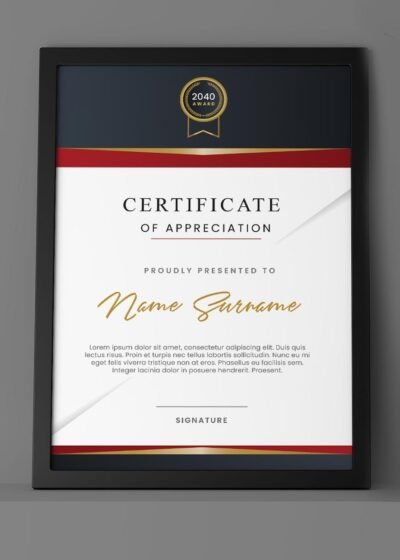 Modern Corporate Certificate Template | DesignersJoint.Com