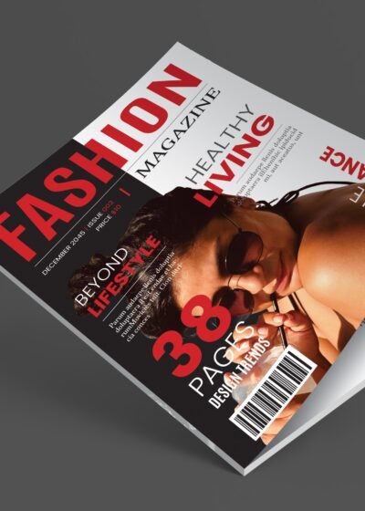 38 Page Elegant Fashion InDesign Magazine Template: This magazine template has a stylish look, making a great starting point for a fashion or lifestyle magazine.