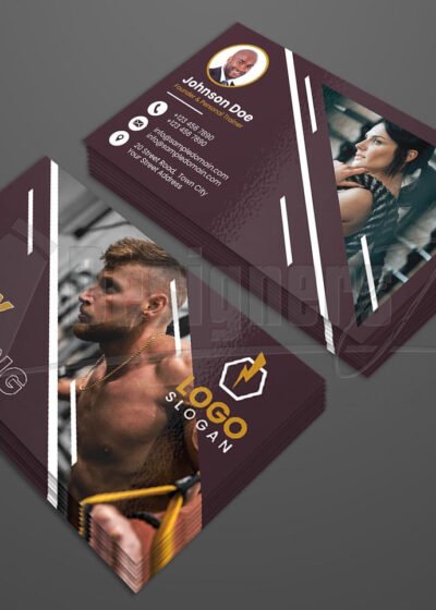 Fitness Gym Center Promotion Business Card Template2