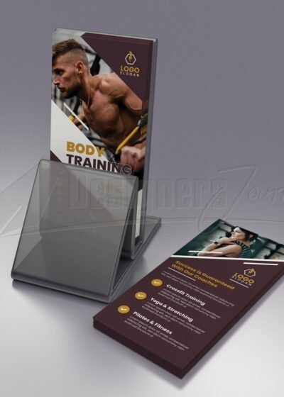 Fitness Gym Center Promotion Rack Card DL Flyer Template